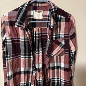 Arrow Plaid Shirt - pink and Black